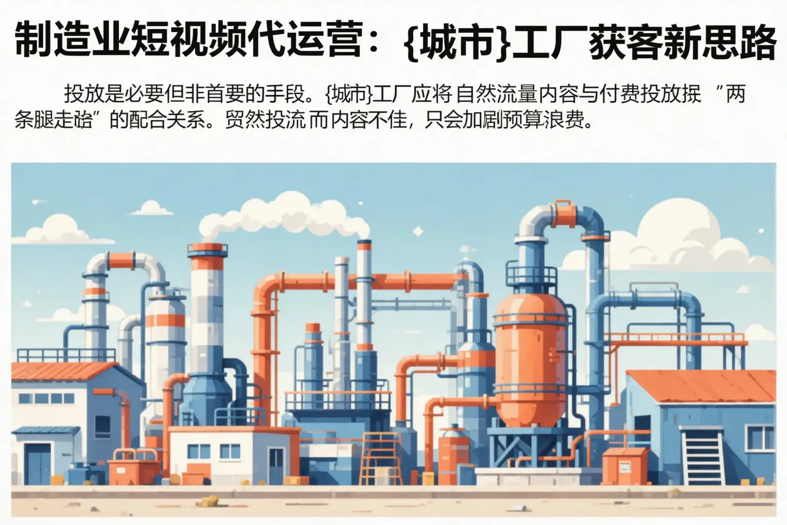 制造业短视频代运营：丰都工厂获客新思路